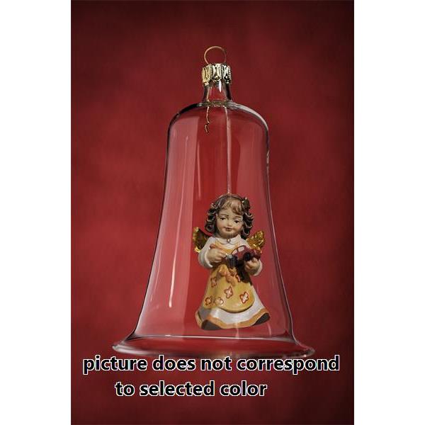 Glass bell with angel car - 