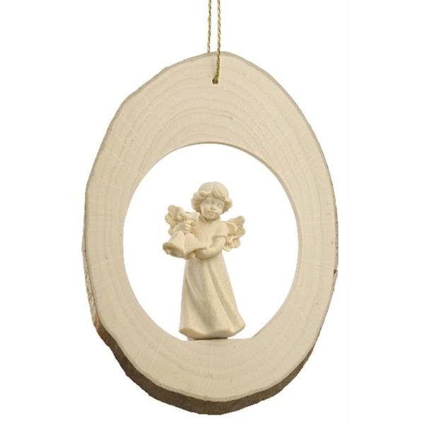 Branch disc with Mary Angel bells - natural