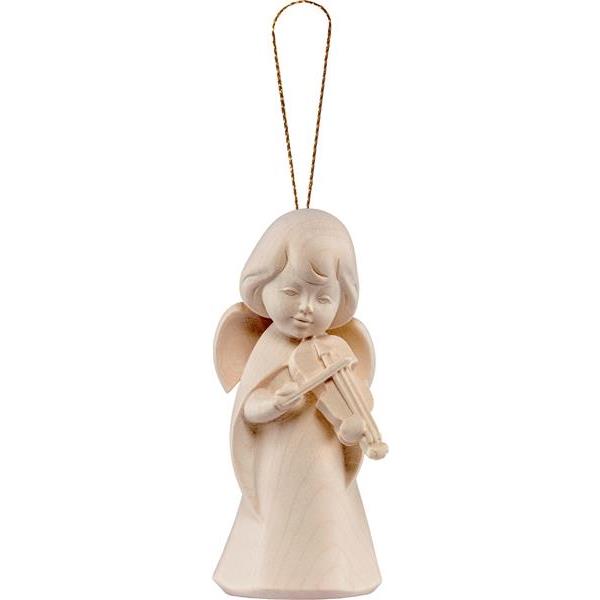 Dream angel with violin to hang - natural