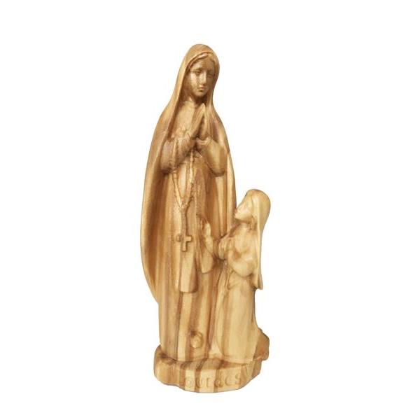 Our lady of Lourdes with Bernardette - olive - natural