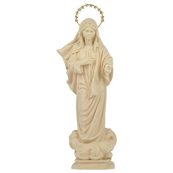 Our Lady of Medjugoje with Halo 12 stars - Linden wood carved - natural