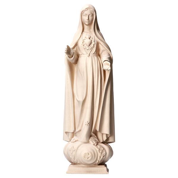 Sacred Heart of Mary of the Pilgrims - Linden wood carved - natural