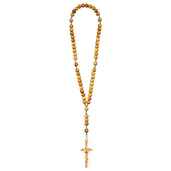 Rosary Exclusive Olive with Pope Cross - natural larch