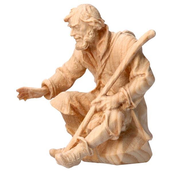 MO Sitting herder with crook - Nat. Pine wood