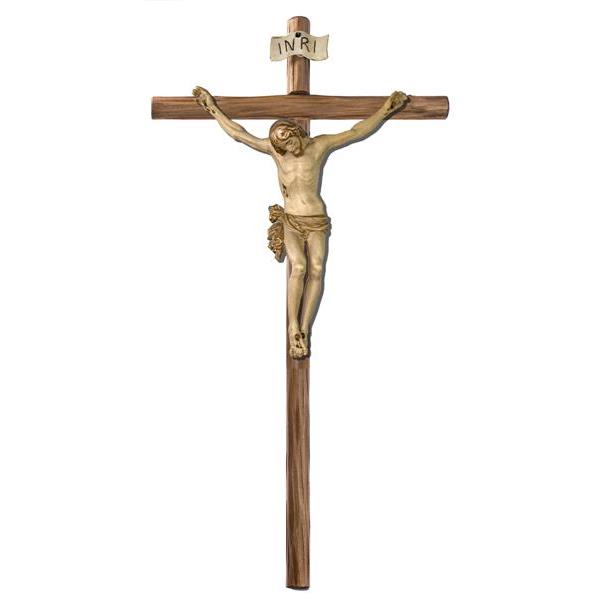 Crucifix Tacca +  straight cross carved - hued multicolor