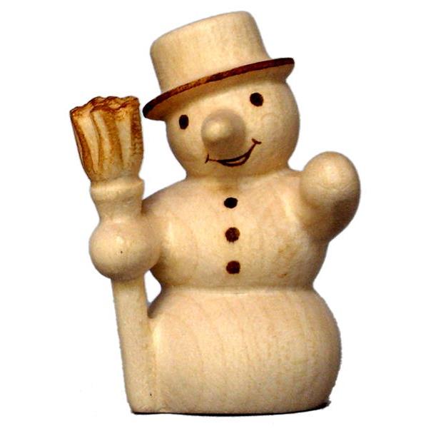 Snowman with broom - hued