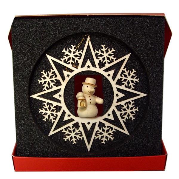 Crystal Star with Snowman Lantern and Box - hued