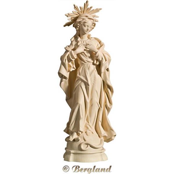 Blessed Virgin baroque with aureole - natural