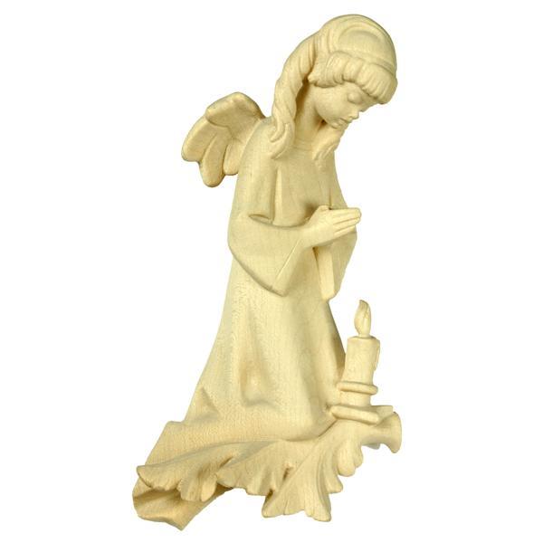 Reliefangel with candle - natural