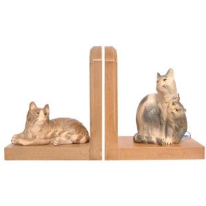 Paio reggilibri con gatto sdraiato 9171 cm 6 e gruppo gatti 9173 cm 10