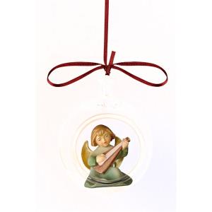 Angel in glass ball with lute