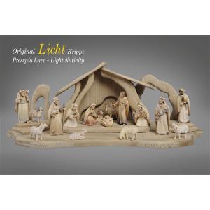 LI Set Light Nativity 16 figurines + Stable Light