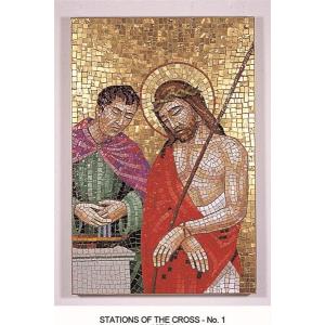 Via crucis, mosaico 60x40