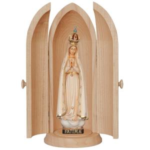 Niche with our Lady of Fatima with crown
