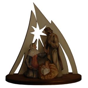 Sacra famiglia Morgenster con capanna Morgenstern