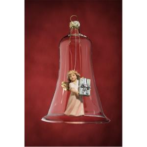 Glass bell with angel present