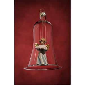 Glass bell with angel book