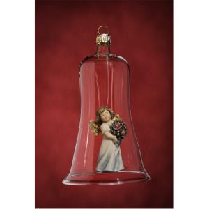 Glass bell with angel roses