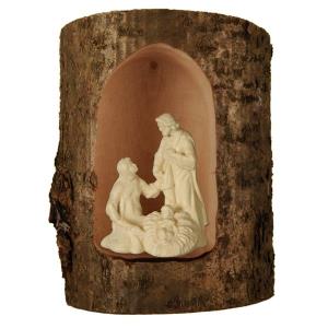 Holy family in a tree trunk