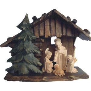 Presepe in miniatura con albero