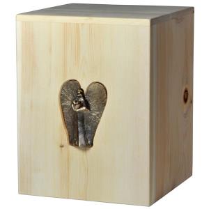 Urn "Angel of Love" - Swiss pine wood - 11,22 x 8,66 x 8,66 inch