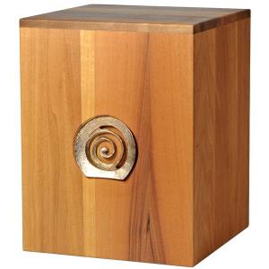 Urn "Infinity" - walnut wood - 11,22 x 8,66 x 8,66 inch