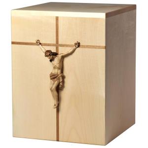 Urn "Christ" - maple wood - 11,22 x 8,66 x 8,66 inch