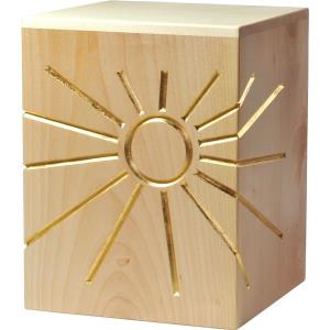 Urn "Eternal light" - maple wood - 11,22 x 8,66 x 8,66 inch