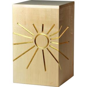 Urn "Eternal light" - maple wood - 11,22 x 6,88 x 6,88 inch