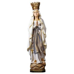 Our Lady of Lourdes with crown - Linden wood carved