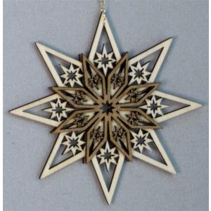 Decoration 3 layers star straight