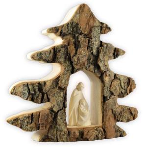 Fir Bark with christmas block nativity Natalia