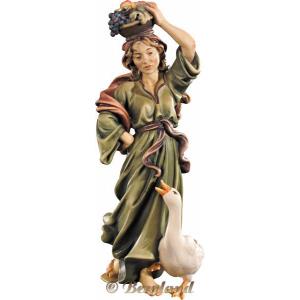 Herdswoman with goose and fruits