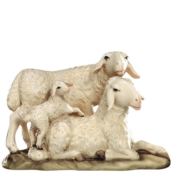Sheep group with lamp - color