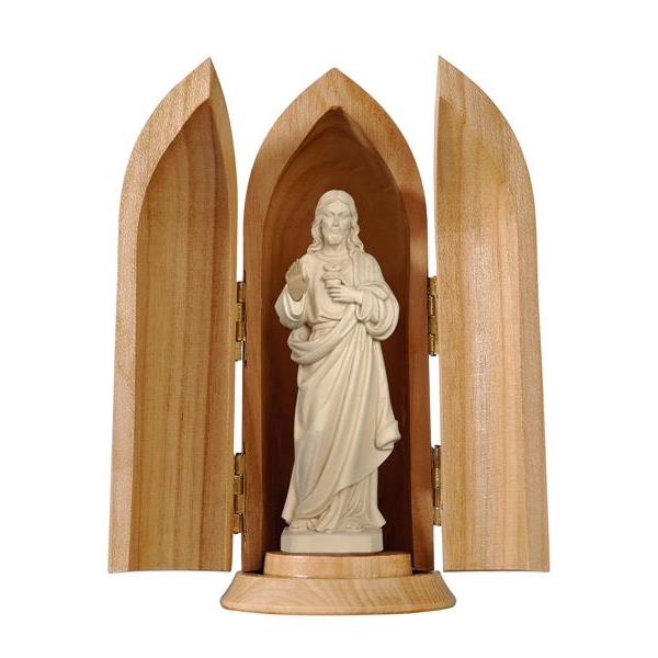 Sacred Heart of Jesus in niche - natural