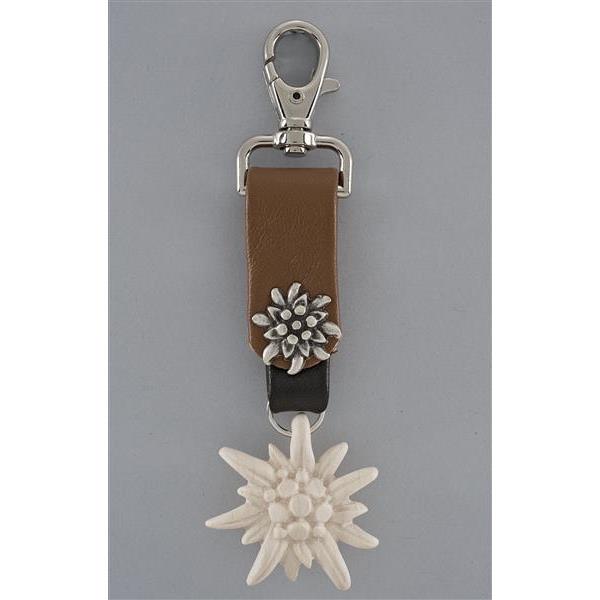 Edelweiss pendant/leather decor - natural
