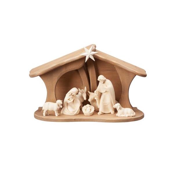 PE Nativity Set 9 pcs-stable Luce for Holy Family - natural