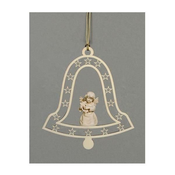 Bell-Bell angel with lyre - natural