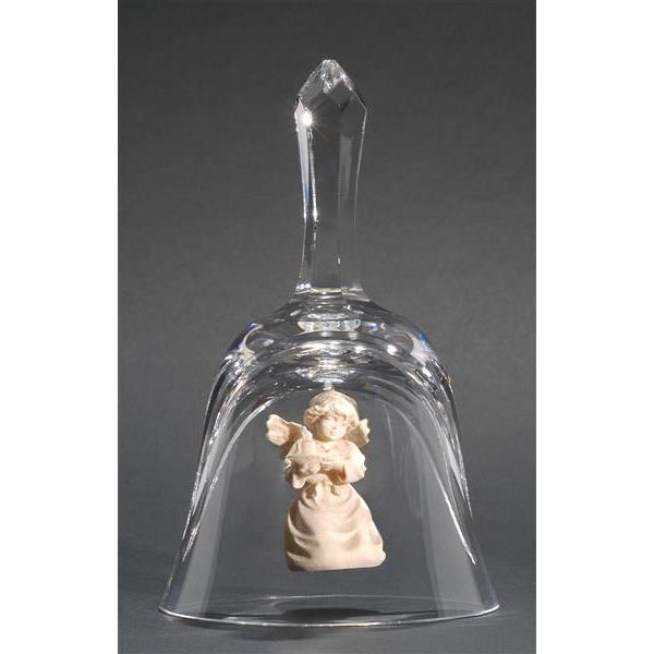 Crystal bell with Bell ang. candle-carrier - natural