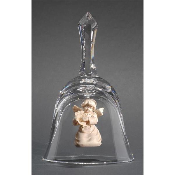 Crystal bell with Bell angel lyre - natural