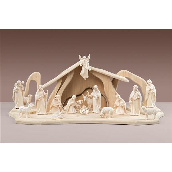 LI Set Light Nativity 17 figurines + Stable Light - natural