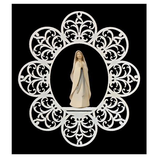Ornament with Madonna Lourdes modern - color