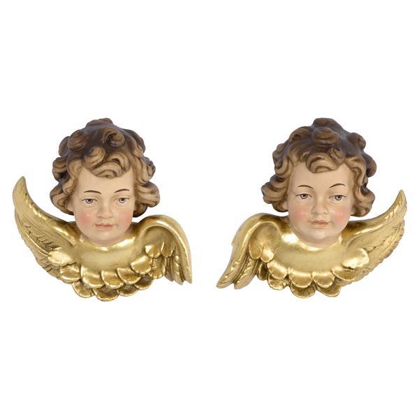 Pair of Angels'Heads plain - natural