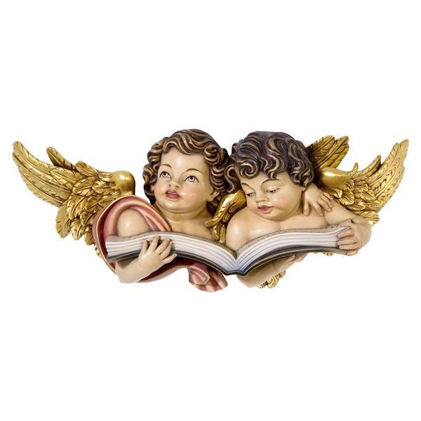 Angels'Duo with Book for Wall - natural