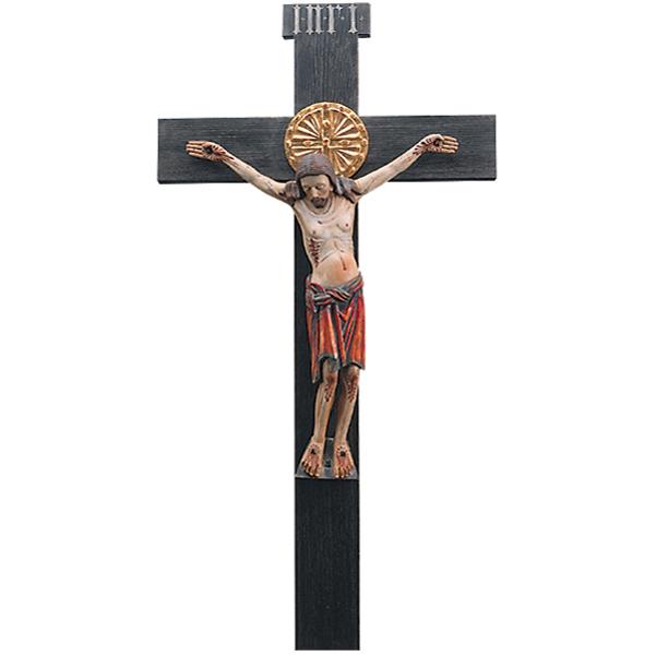 Roman crucifix cross L. 47.24 inch - color