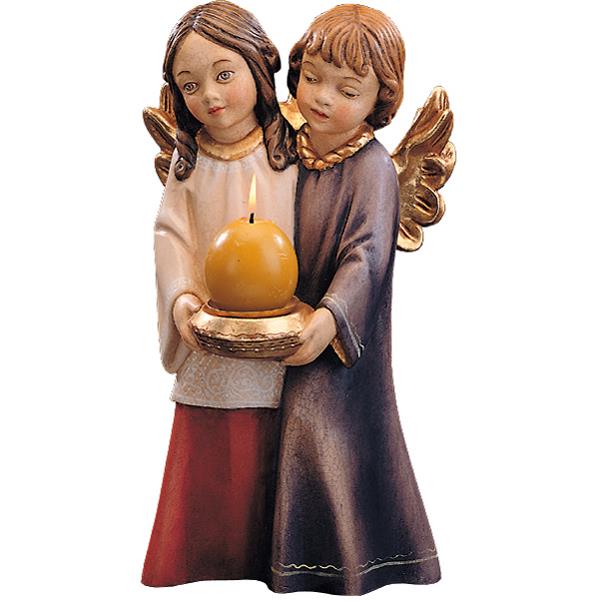 Couple of angels candle-holder 7.87 inch - color