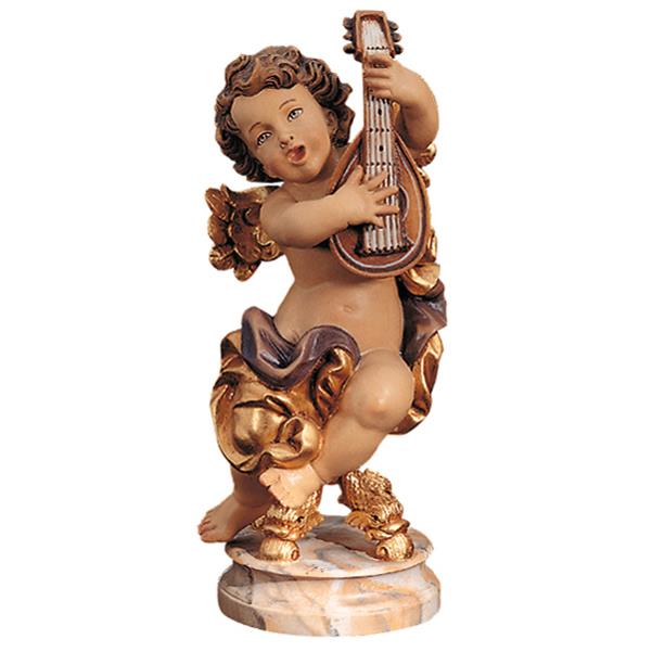 Sitting angel with mandolin 14.17 inch - color