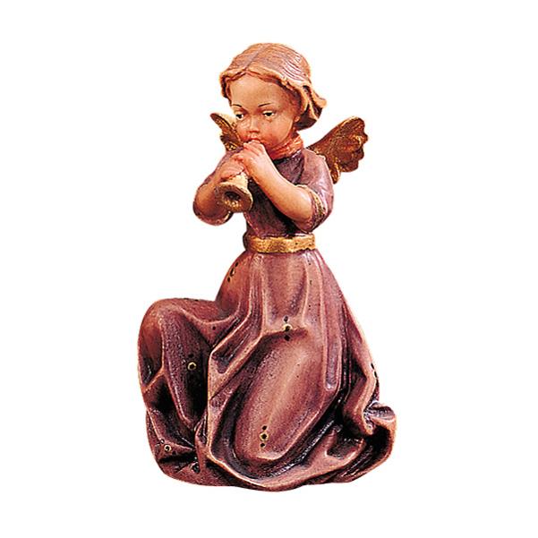 Angel kneeling with trumpet 5.12 inch - color