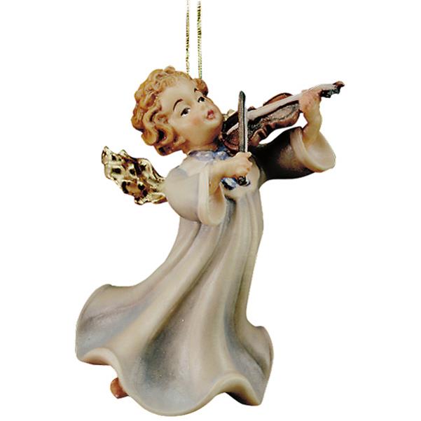 Angel with violin 2.4 inch (for hanging) - color