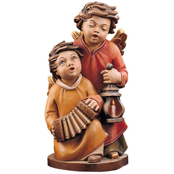 Couple of angels with lantern 7.87 inch - color